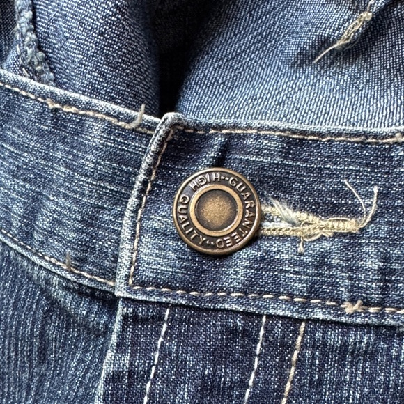 Moou Dark Blue Embroidered Women's Flare Jeans Made in Italy 100%Cotton - Picture 14 of 14